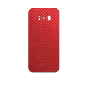 MAHOOT Red-Fiber Cover Sticker for Samsung Galaxy S8 Plus