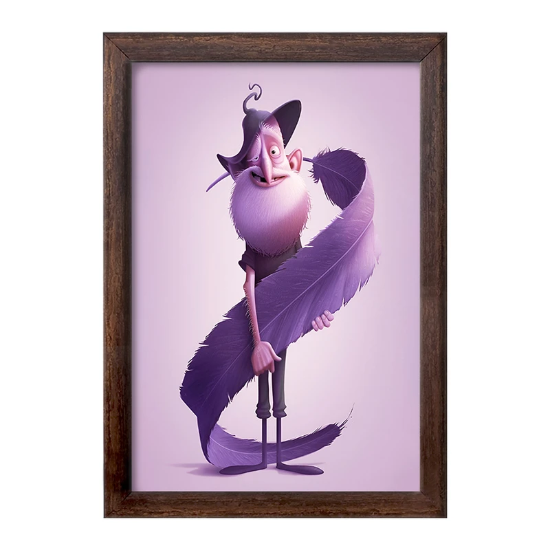 تابلو خندالو طرح پیرمرد و پر کد F5800