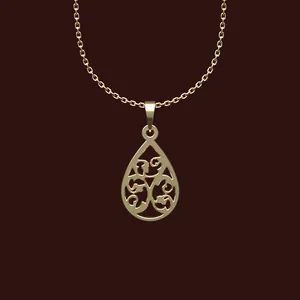 گردنبند طلا 18 عیار زنانه مدوپد مدل هندسی کد W2-1-1200