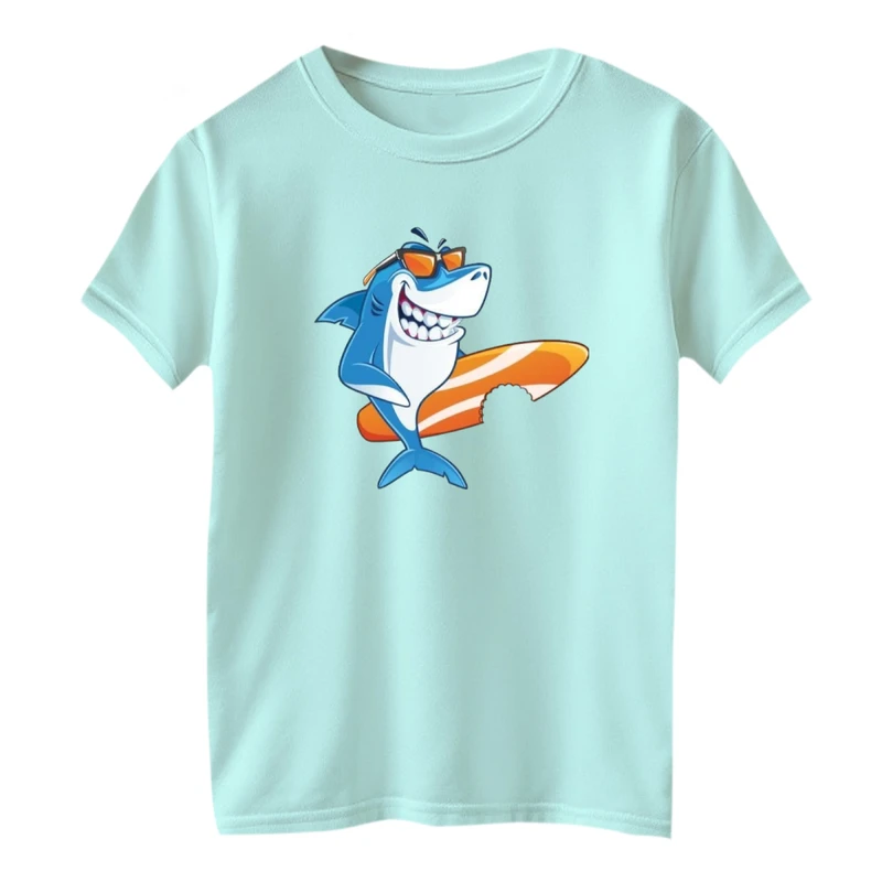 تی شرت آستین کوتاه بچگانه مدل کوسه کد ۱۰