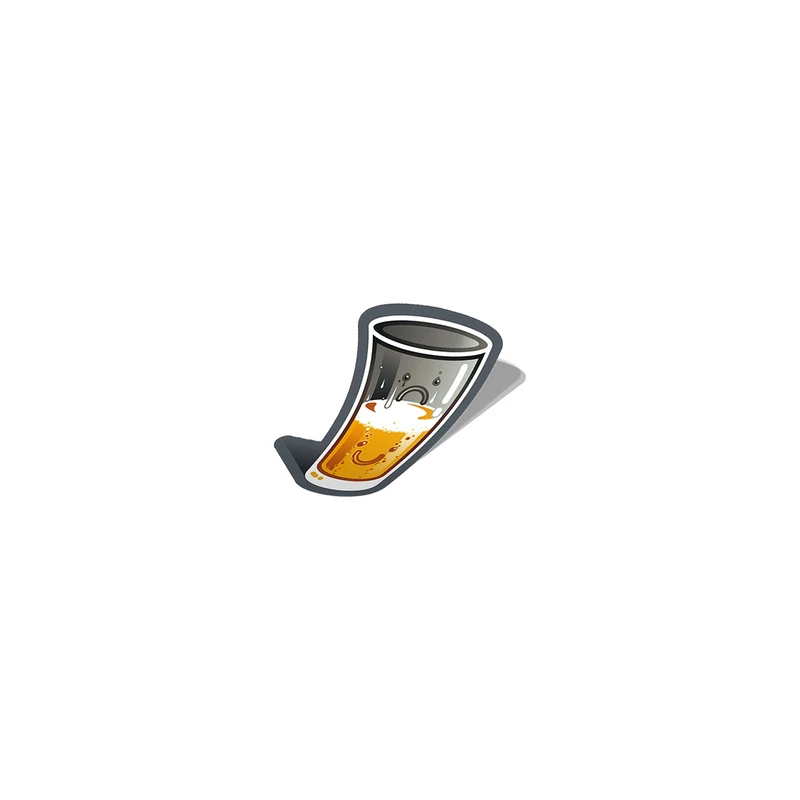 استیکر تزئینی موبایل و تبلت لولو مدل نیمه پر و خالی لیوان کد 314
