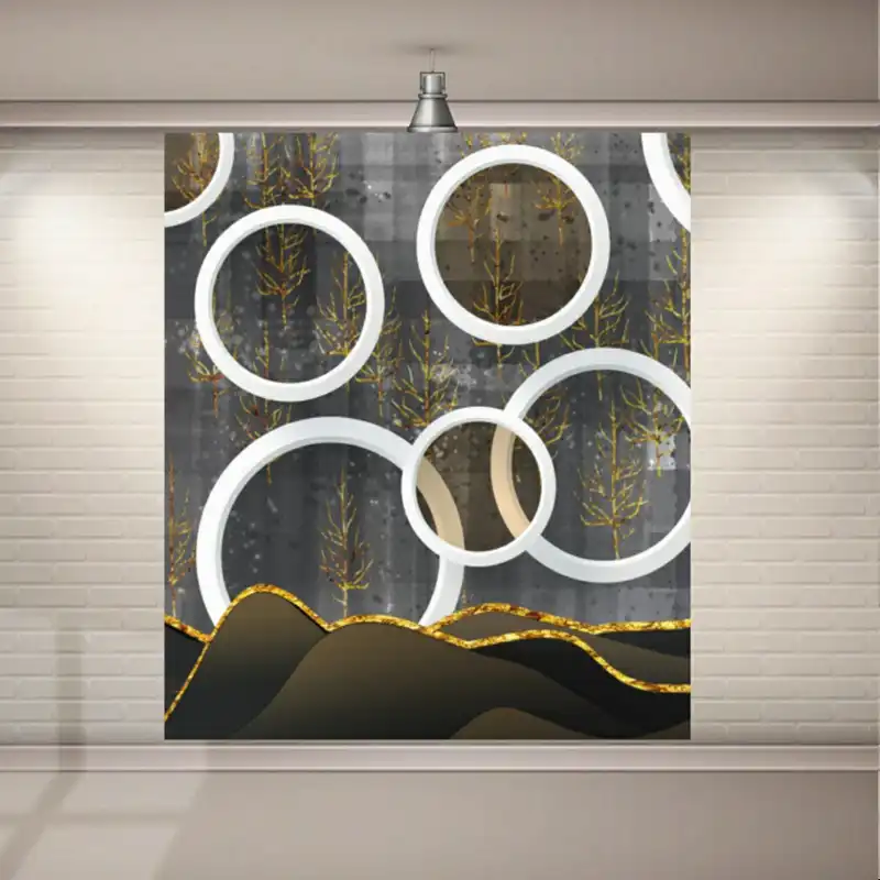 تابلو بوم طرح سه بعدی مدل اشکال هندسی کد SDB8320