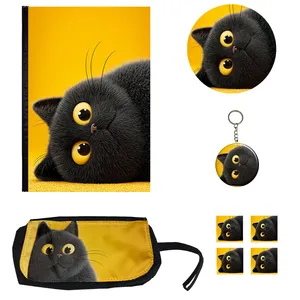 بسته لوازم تحریر مدل پیشی ملوس کیوت کد 1 مجموعه 8 عددی