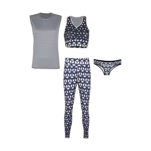 ست 4 تکه لباس ورزشی زنانه کد Mhr-12