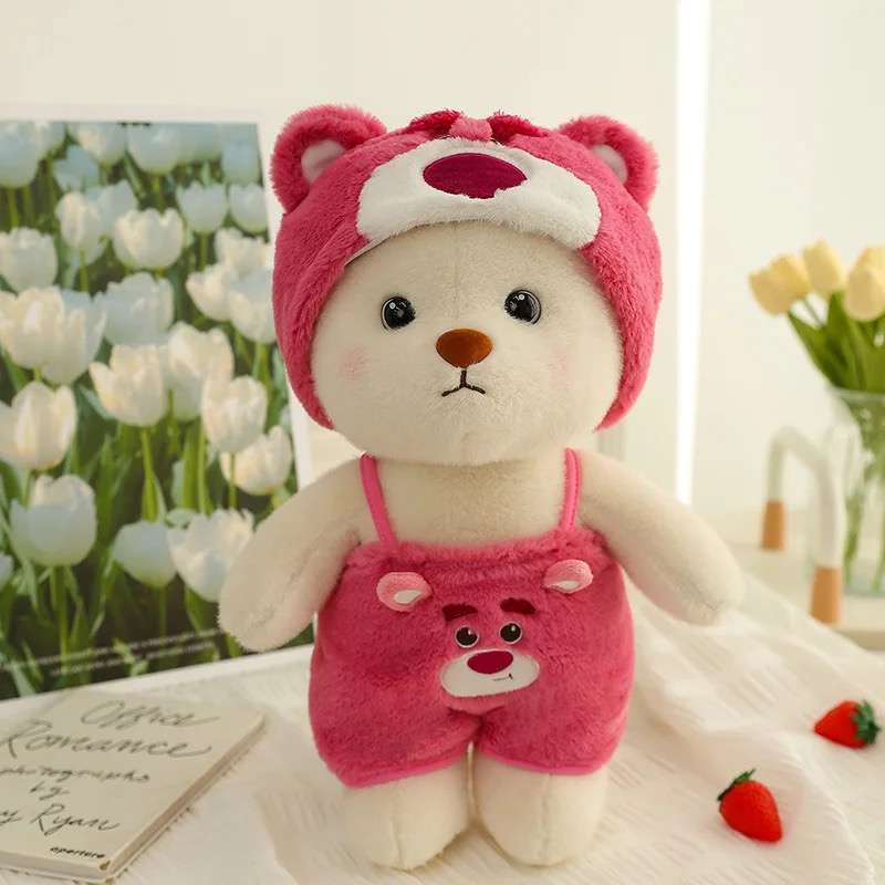 عروسک طرح خرس دوچهره مدل لوتسو توت فرنگی کد JIMI110 ارتفاع 40 سانتیمتر عروسک طرح خرس دوچهره مدل لوتسو توت فرنگی کد JIMI110 ارتفاع 40 سانتیمتر