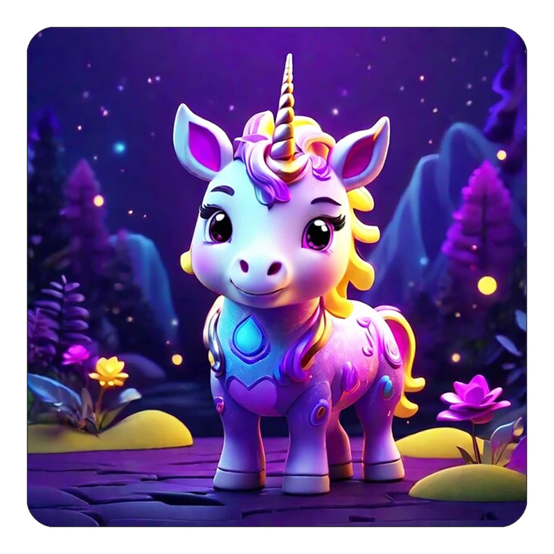 مگنت کاکتی طرح اسب تک شاخ و یونیکورن مدل mp30743