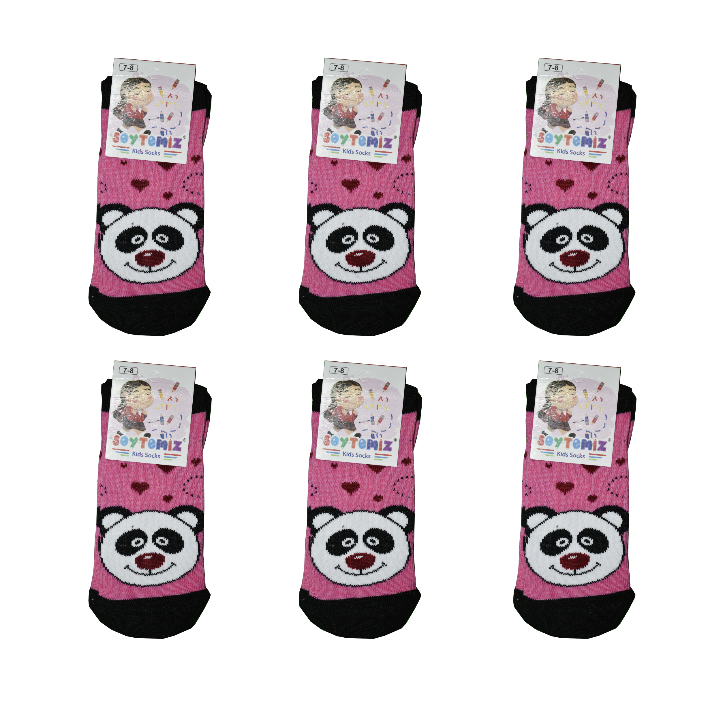 جوراب دخترانه سویتمیز مدل 9654 بسته 6 عددی