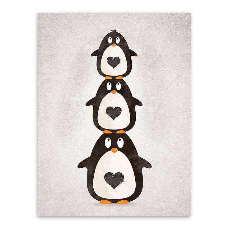 تابلو شاسی کودک طرح پنگوئن بازیگوش کد sh0101