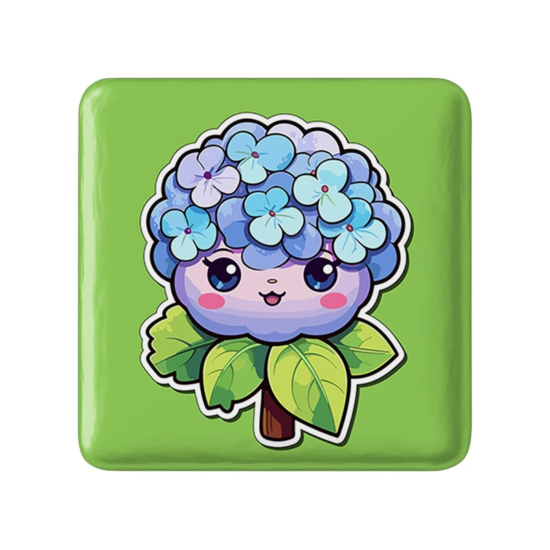 مگنت خندالو طرح گل و گیاه مدل مربعی کد 36633