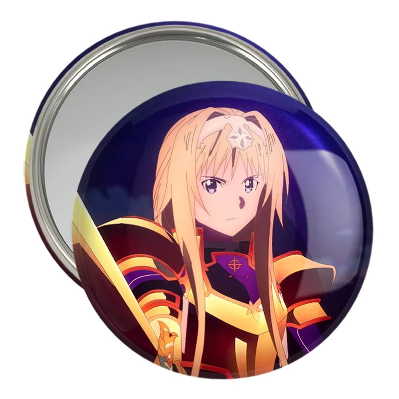 آینه جیبی خندالو مدل آلیس انیمه دختر  کد 12149