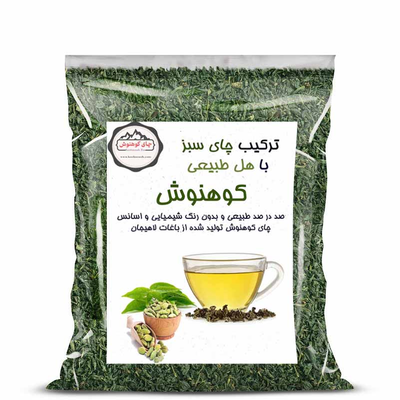 چای سبز ترکیب باهل طبیعی کوهنوش - 100گرم
