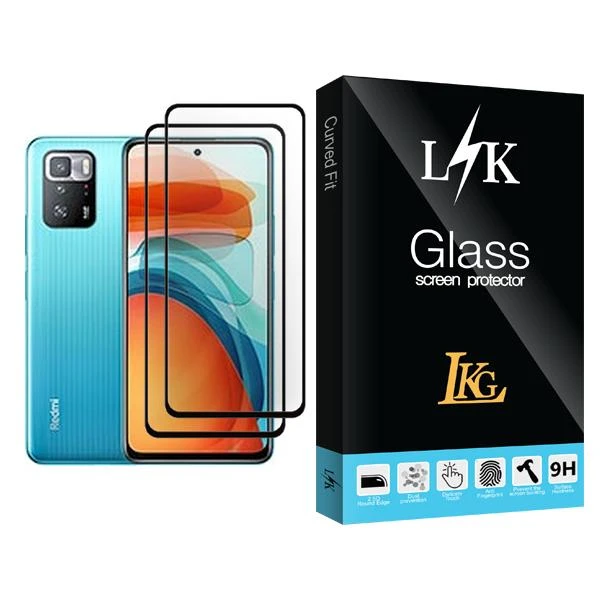 محافظ صفحه نمایش ال کا جی مدل LK Glass MIX002 مناسب برای گوشی موبایل شیائومی Poco X3 GT بسته دو عددی