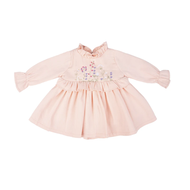 پیراهن آستین بلند یقه گرد دخترانه فیورلا مدل گلدار کد 25506