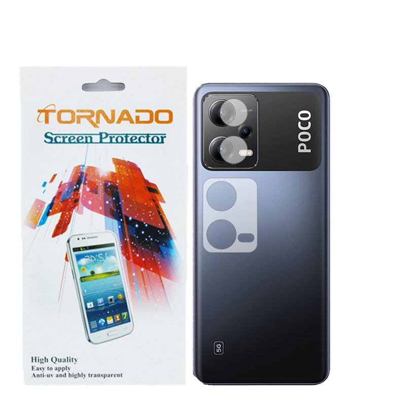 محافظ لنز دوربین تورنادو مدل نانوگلس مناسب برای گوشی موبایل شیائومی Poco X5 بسته 40 عددی