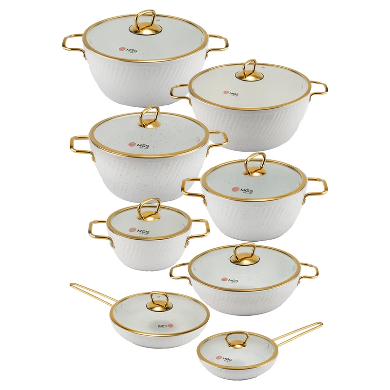 سرویس قابلمه و تابه گرانیت 16 پارچه ام جی اس مدل ماینز کد 001