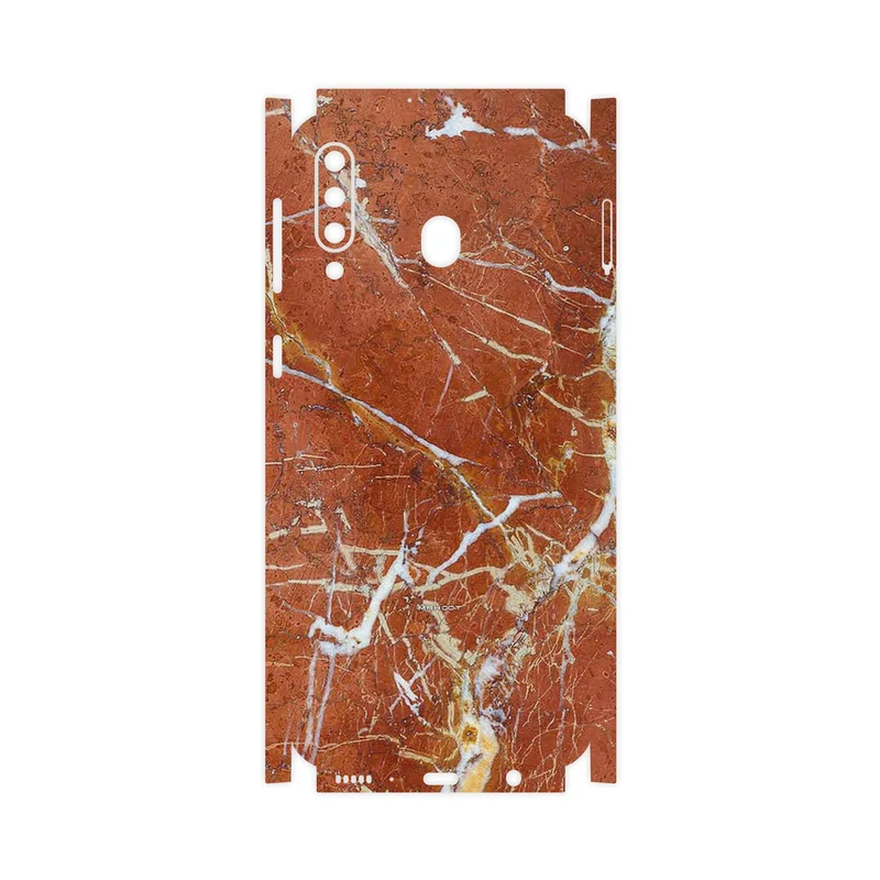 برچسب پوششی ماهوت مدل Red Marble-FullSkin مناسب برای گوشی موبایل سامسونگ Galaxy M30