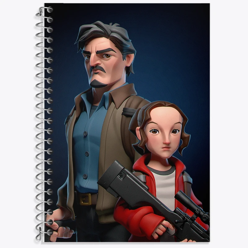 دفتر زبان 50 برگ خندالو مدل سه خط طرح لست آف آس (The Last Of Us) کد F879