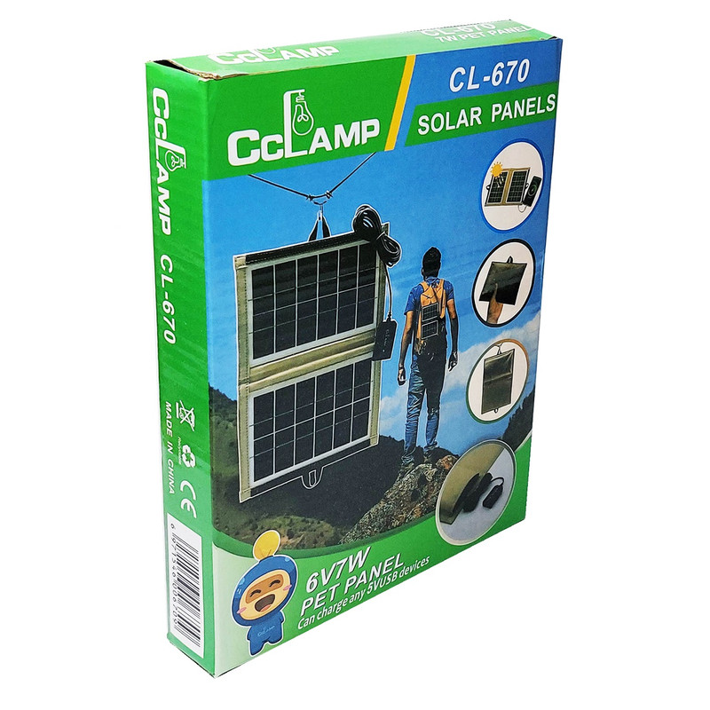 شارژر خورشیدی تاشو مدل CL-670 کد G12 ظرفیت 7 وات