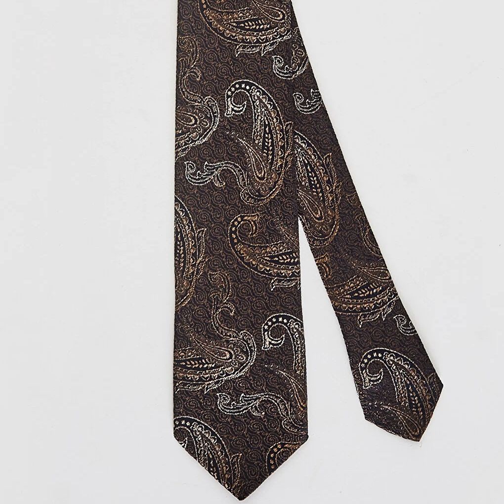 ست کراوات و دستمال جیب و گل کت مردانه ال سی وایکیکی مدل بته جقه - - 2