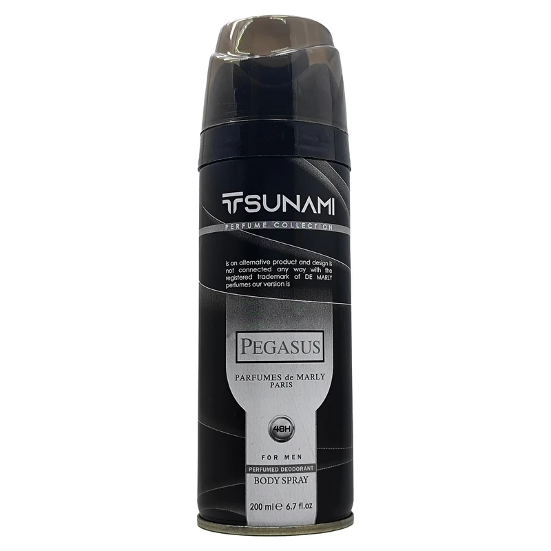 اسپری بدن مردانه تسونامی مدل پگاسوس حجم 200 میلی لیتر