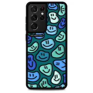 AKAM AMCWSGS21U-HAPPY FACE9 Cover For Samsung Galaxy S21 Ultra
