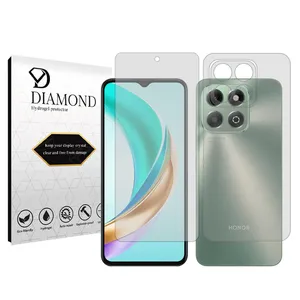 Diamond Tough model transparent screen protector suitable for Honor X6b mobile phone along with the back protector