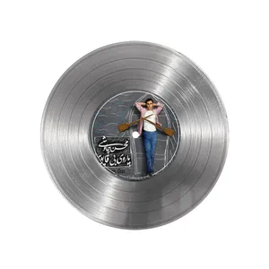 تابلو نیپ آرت طرح دیسک گرامافون مدل 9153 فریم نقره ای