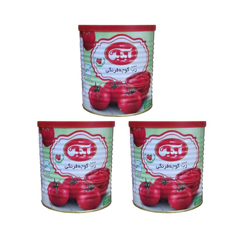 کنسرو رب گوجه فرنگی آیدین - 800 گرم بسته 3 عددی