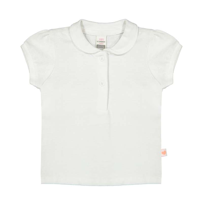پولوشرت دخترانه ال سی وایکیکی مدل 7Y0181Z1-E5X-OPTICWHITE