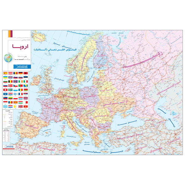 نقشه گیتاشناسی مدل سیاسی قاره اروپا کد 573