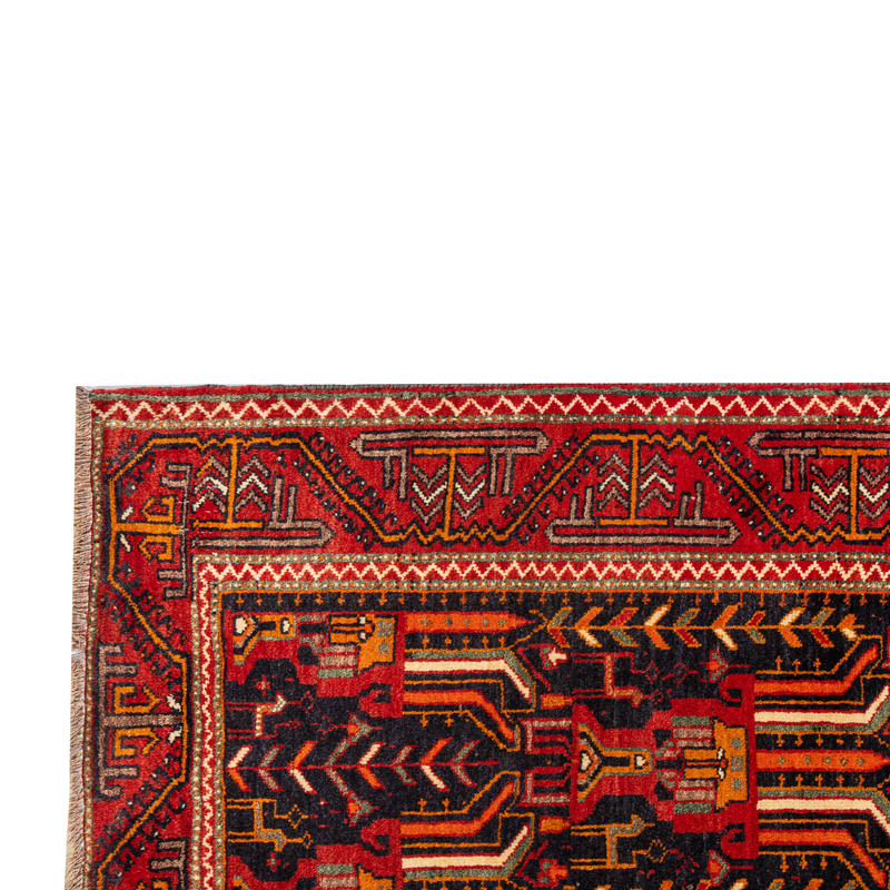 فرش دستبافت دو متری مدل نقشه بلوچ  کد 33.1826