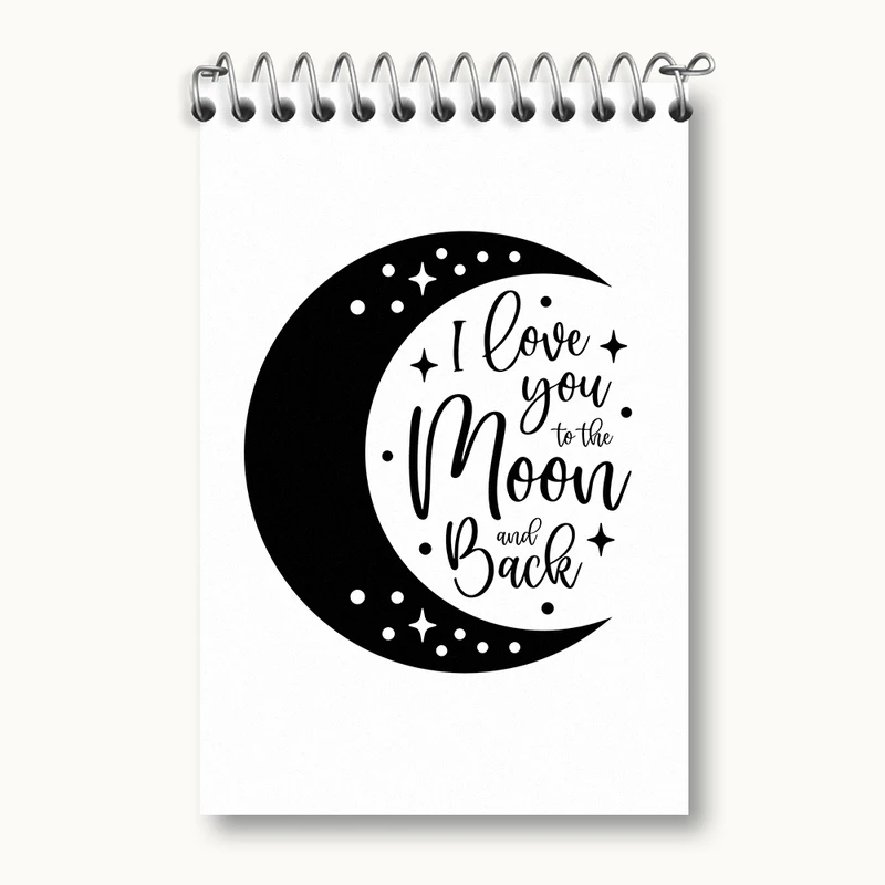 دفتر یادداشت 50 برگ خندالو مدل ماه (Moon) کد F612