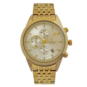 ساعت مچی عقربه‌ای کوارتز مردانه رومانسون مدل بندفلزی سه موتور کرنوگراف کد 63