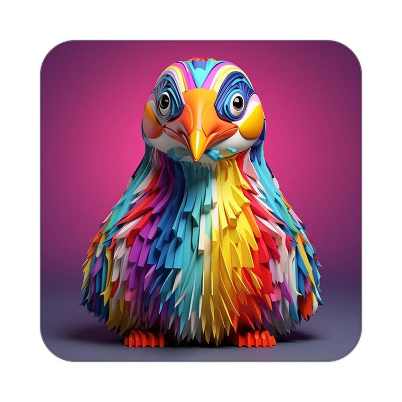 زیر لیوانی کاکتی طرح حیوانات رنگی مدل mp25283