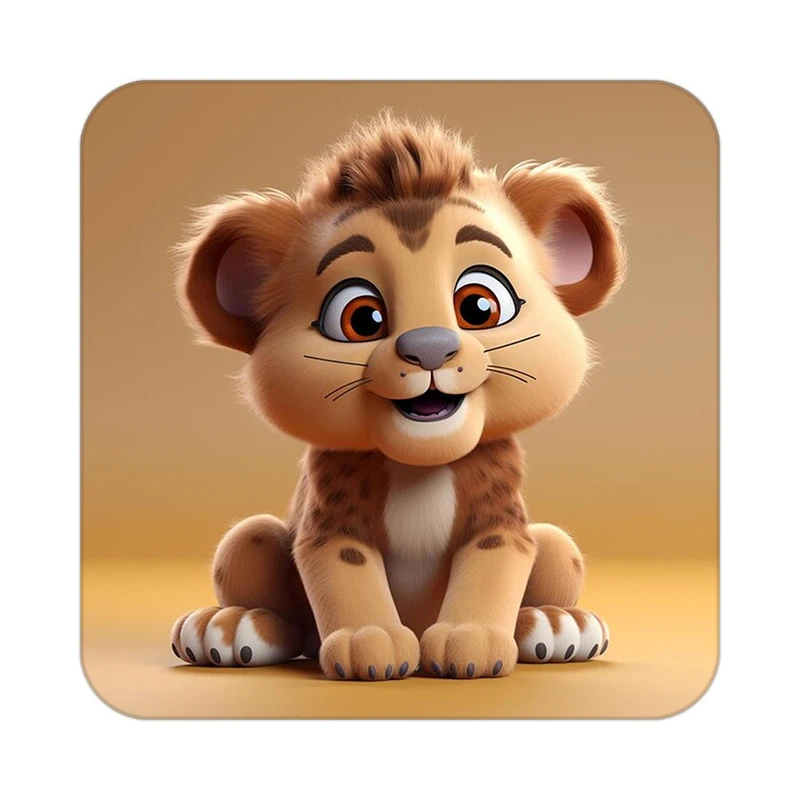 زیر لیوانی کاکتی طرح شیر مدل mp22924