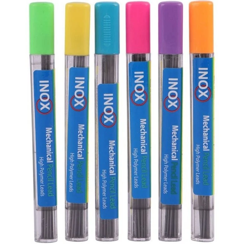 نوک مداد نوکی 0.5 میلی متری اینوکس مدل 10 بسته 6 عددی