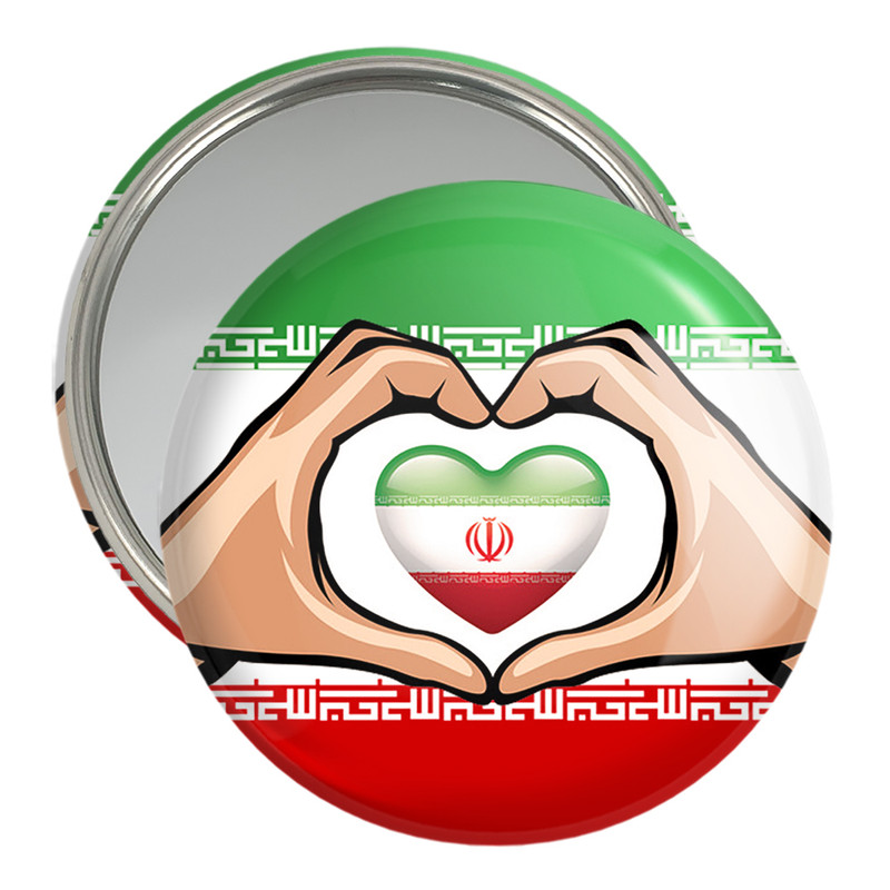 آینه جیبی خندالو مدل پرچم ایران کد 23936 آینه جیبی خندالو مدل پرچم ایران کد 23936
