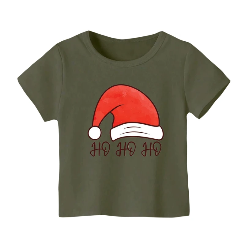 تی شرت آستین کوتاه بچگانه مدل کلاه بابانوئل