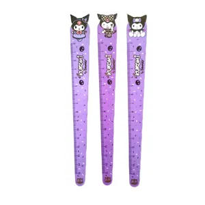 خط کش 15 سانتی متری طرح کرومی کد 55 بسته 3 عددی