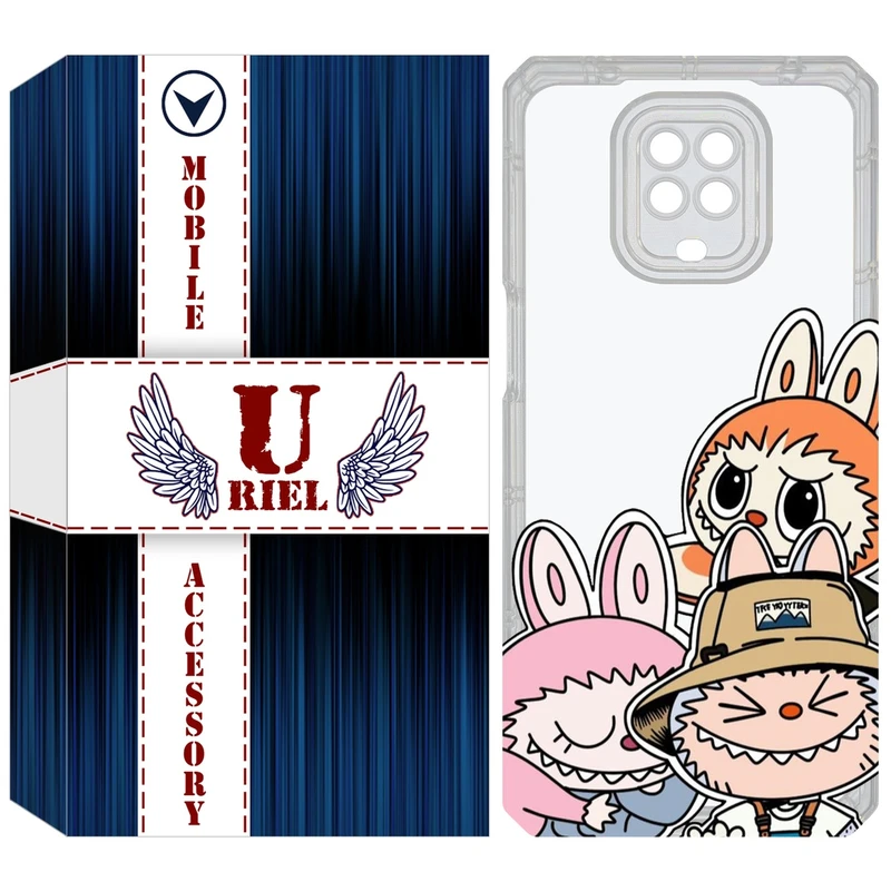 کاور یوریل مدل Clear کد 145 طرح لبوبو Labubu مناسب برای گوشی موبایل شیائومی Redmi Note 9S / Note 9 Pro / Note 9 Pro Max