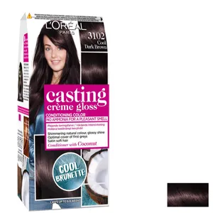 کیت رنگ مو لورآل مدل casting creme gloss شماره 3102 حجم 48 میلی لیتر رنگ قهوه ای تیره یخی