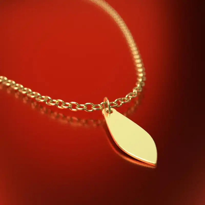 گردنبند طلا 18 عیار زنانه مدوپد مدل هندسی کد RNA10024