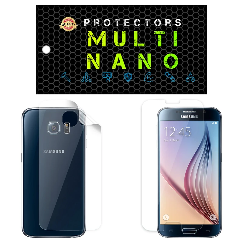 محافظ صفحه نمایش مولتی نانو مدل X-SFT مناسب برای گوشی موبایل سامسونگ Galaxy S6 به همراه محافظ پشت