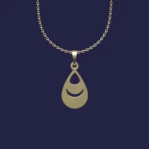 گردنبند طلا 18 عیار زنانه مدوپد مدل هندسی کد Y2-1-1006