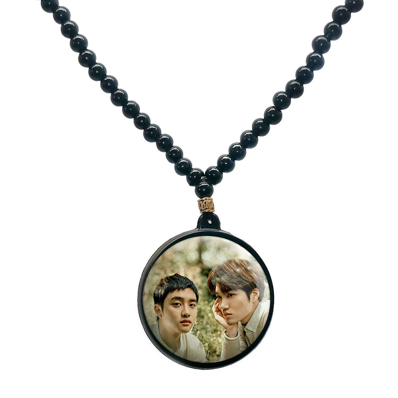 گردنبند پرمانه طرح exo کد pmd.14196 مدل دو طرفه