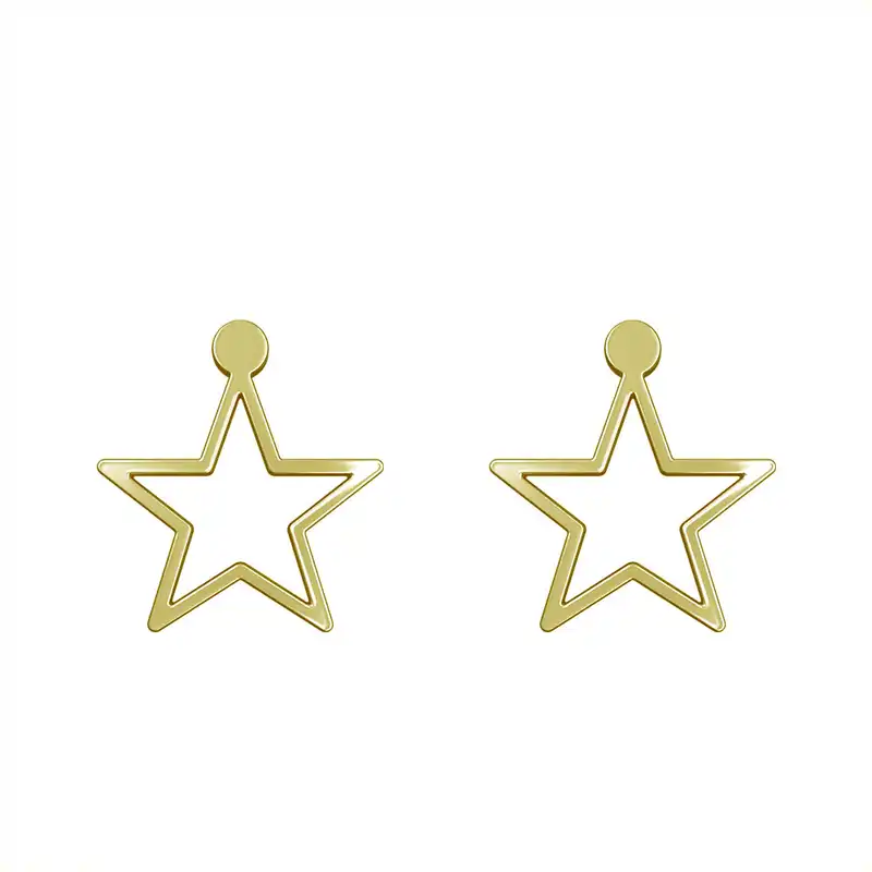 گوشواره طلا 18 عیار زنانه مدوپد مدل ستاره کد GA1-15466