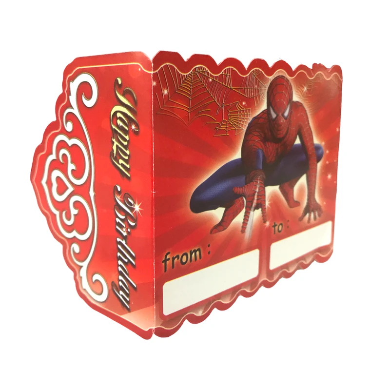 کارت دعوت مستر تم طرح اسپایدرمن بسته 10 عددی