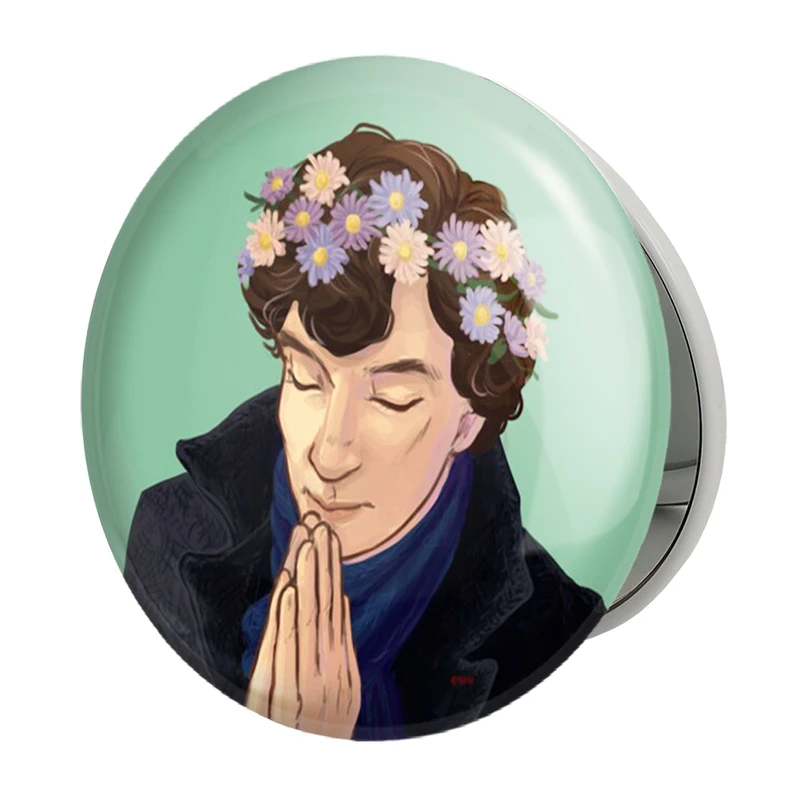 آینه جیبی خندالو طرح شرلوک هولمز Sherlock Holmes مدل تاشو کد 10167 