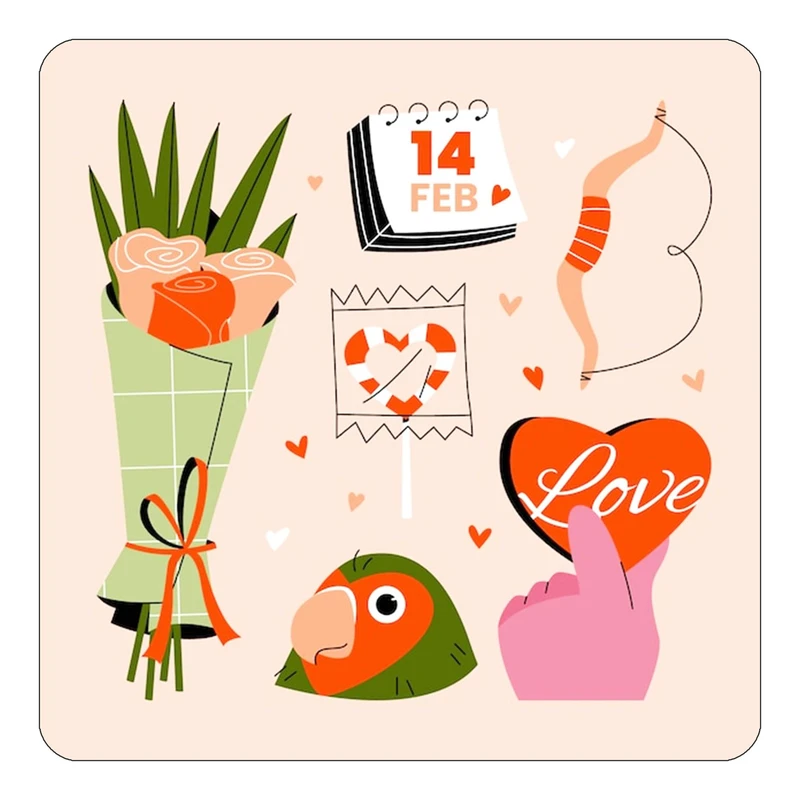 مگنت کاکتی طرح عاشقانه مدل mp37394