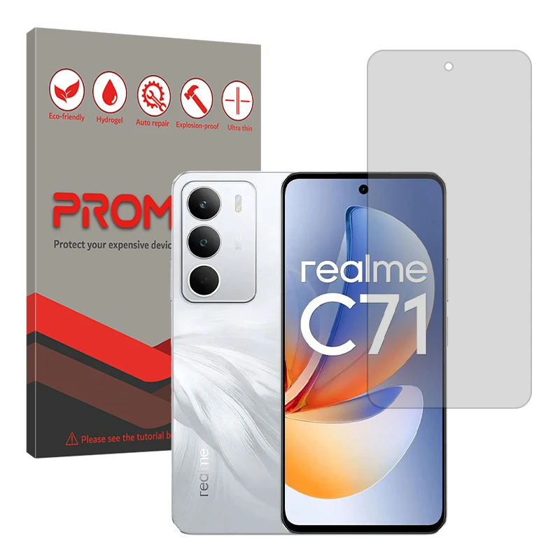 محافظ صفحه نمایش شفاف پرومیت مدل Resistant مناسب برای گوشی موبایل ریلمی C71